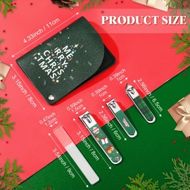 Hillban Christmas Nail Clippers Gift Set for Women Men, Mens Manicure Set Christmas Stocking Stuffers Nail Grooming Kit Funny Gifts for Him Her Adults