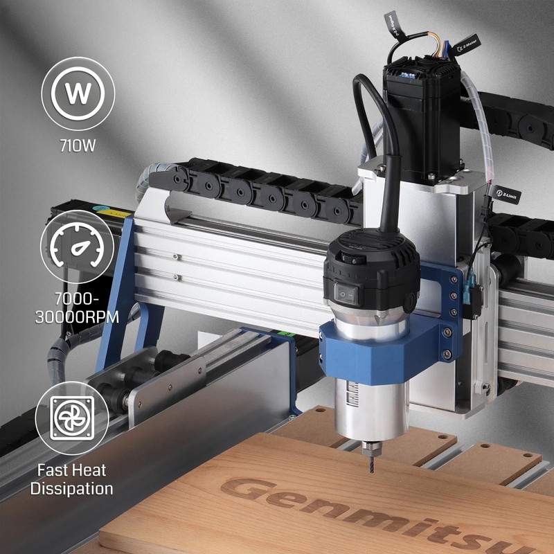 Genmitsu 710W Compact Router 65mm Diameter, 6 Variable Speeds Palm