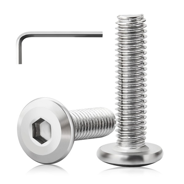 CYLBAQ M6 Furniture Bolt, Flat Head Furniture Screws Hex Drive