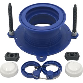 Toilet wax ring replacement kit | Toilet Flange Repair kit replaces wax ring for toilet, toilet bolt caps, Deep toilet seal as toilet flange extender. Better Than Wax Toilet Seal For Perfect Seal (1)