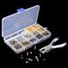 Yiarsky Leather Rivet Set, 180 Sets Metal Rivets Double Cap