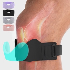 Adjustable Knee Patella Stable Support Multi-Sport Cushion Knee Protector Pink/FREE 2ea
