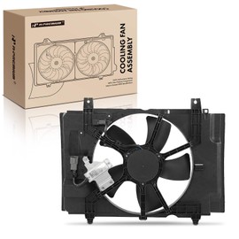 A-Premium Engine Radiator Cooling Fan Assembly Compatible with Nissan Models - Versa 2009-2013, 1.6L 1.8L - Replace# 21481EL30A