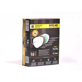 OGM Parmask FFP2 Black Mask Pack of 10 Masks According to EN 149: 2001 + A1: 2009 CE2841 Particle Protection Mask 5 Layers