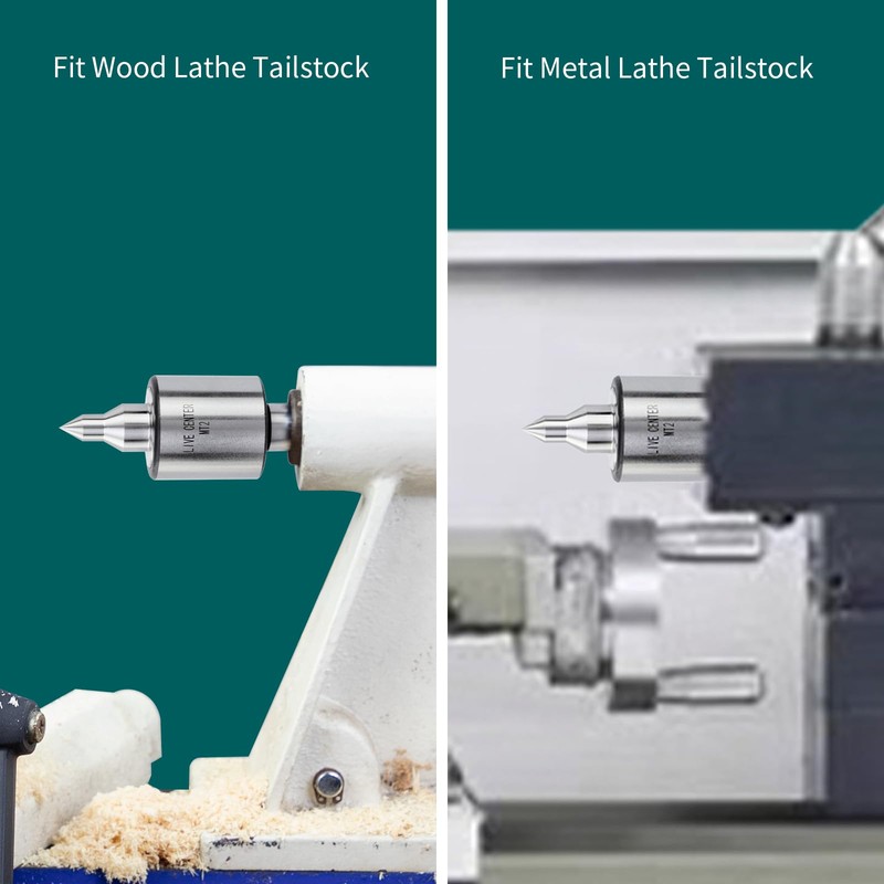 DEEFIINE MT2 Live Tailstock Center for Lathe, Medium Duty Long