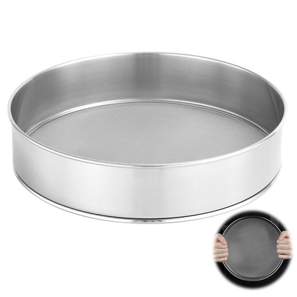 DAJASD Mehlsieb Edelstahlsieb, 20cm Feines Mehlsieb Feinmaschig, 150 Mesh Runde