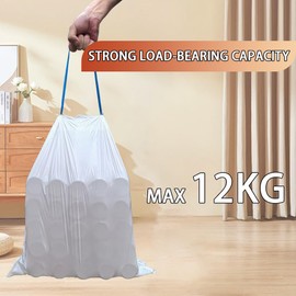 MAGO FAMILY MAGIC 4 Gallon Trash Bags, Small Kitchen Drawstring Trash Bags, Unscented, Garbage Bags for Office Bedroom Bathroom, Mini Trash Bags, Tear-Free Design, 90 Count