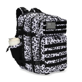 W WINTMING 25L Tactical Backpack Small Military Tactical Backpack Molle Bag Heavy Duty Assault Pack for Work Gym Outdoors (Leopard)