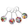 2026 World Cup National Flag Soccer Ball Keychain Set