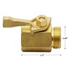 Lifynste Heavy Duty Brass Garden Hose Shut Off Valve, 3/4