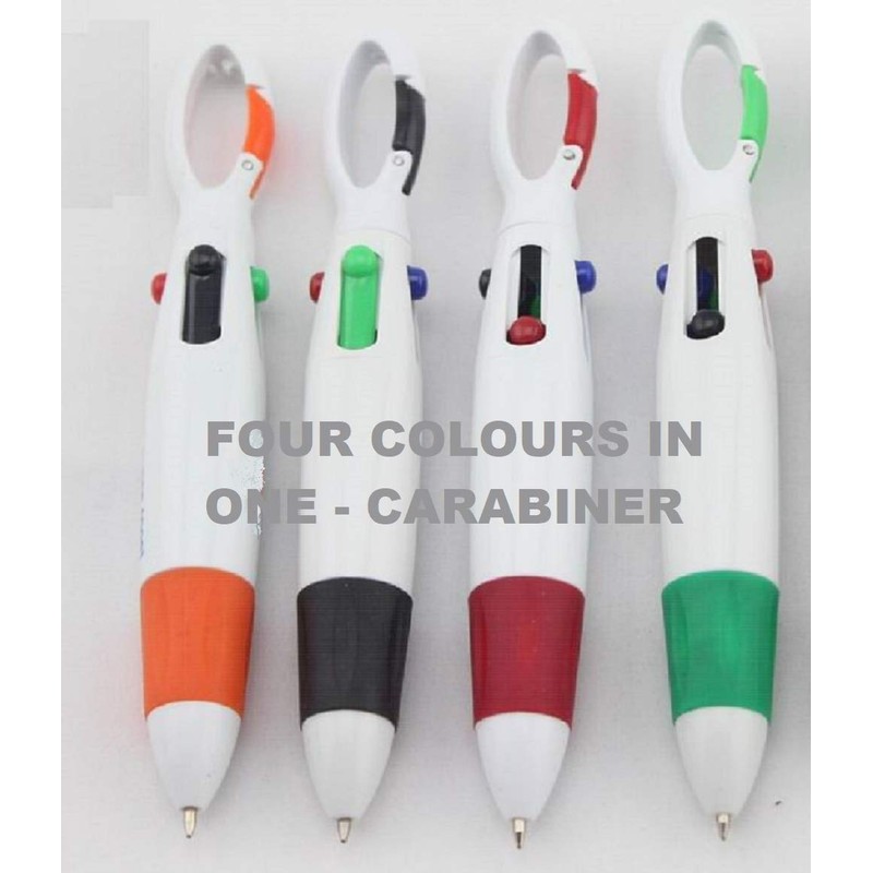 Novelty Nurse Carabiner Pen Multi-colour Retractable Ink Pen - Pack