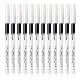 Kaiqikaixi 12 Lápices De Ojos Blancos, Lápiz De Cejas, Lápiz De Sombra