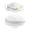 NUOBESTY Bow White Beret Hat Cap Vintage British Stewardess Hat