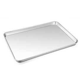 16 Inch Baking Sheet Pan, Joyfair Stainless Steel Cookie Sheet Toaster Oven Tray, Professional Bakeware for Cookie/Bacon/Bread, Rolled Rim & Mirror Finish, Rust Resistant & Dishwasher Safe