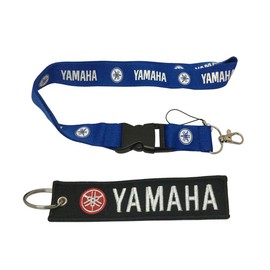 Ewein 1pc Lanyard + 1pc Tag Keychain Key Ring Motorcycle ATV Biker for (Yamaha)
