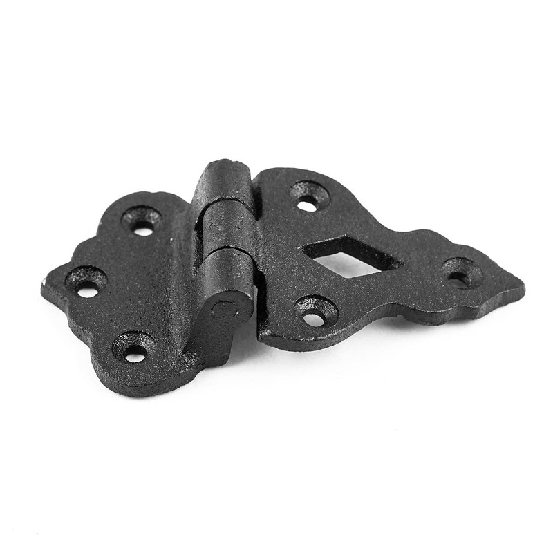 Renovators Supply Manufacturing Cabinet Hinges 2 in. Black Wrought Iron
