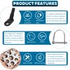 Pack of 2 Bicycle Trailer Coupling with Locking Pin Towing