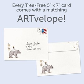 Tree-Free Greetings - Support & Encouragement Card - Artful Designs - 1 Greeting Card + Matching Envelope - Made in USA - 100% Recycled Paper - 5" x 7" - Brave Strong Bear (GO69829)