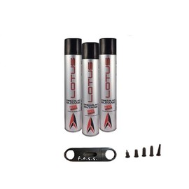 f.e.s.s. Lotus Ultra-Refined Butane Fuel - Pure-Butane Refill Fluid for Lighters with Nozzle Adapter - 5 Plastic Tips to Prevent Leakage with FESS V Cutter (3, 400 ML)