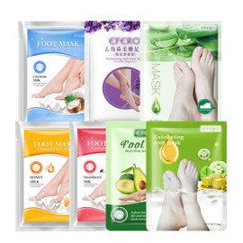 Callus Socks, Callus Remover Socks, 7 Pairs of Exfoliating Foot Socks, Moisturising Exfoliating Foot Mask, Exfoliating Foot Mask, Foot Exfoliating Mask for Dead Skin Calluses