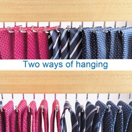 SUNTRADE Tie Holder 360° Rotating Belt Tie Holder Tie Holder Purse Scarf Hat Tank Top Non-Slip for Door Wall Closet (Beige)