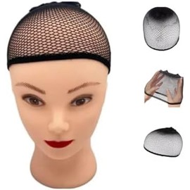 12 Piezas Red Para El Cabello Peluca Reusable Alimentos Higiene,Red de cabello de cocina. Malla elástica invisible para peluca ajustable. Protector para pelo de uso rudo.