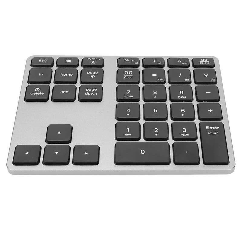 Wireless Number Pad 35 Keys Aluminum Alloy Ultrathin Rechargeable Ergonomic
