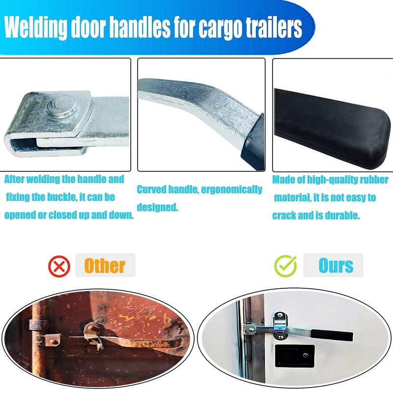 Fuoequl Cam Action Lockable Door Latch Handle for Small Trailers