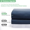 Dynamene Thick Fabric Shower Curtains for Bathroom - Waffle Weave
