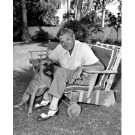 Retired Babe Ruth and Dog Photo