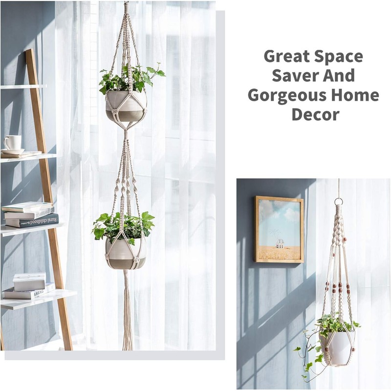THJOPOKEEL Lainel Plaster Hooking The Indoor Wall -Mounted Flowerpot Basket