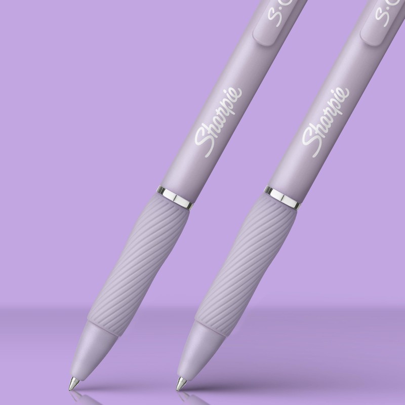Sharpie S-Gel, Gel Pens, Medium Point (0.7mm), Icy Violet Barrel,