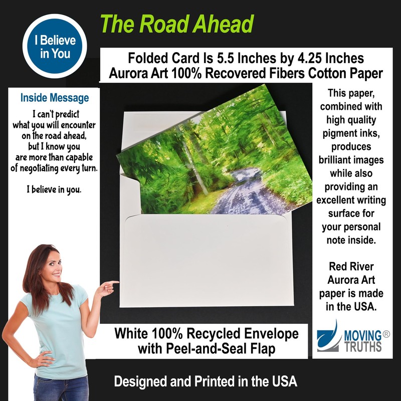 The Road Ahead Greeting Card (Upward Bound Motivational Greeting Card