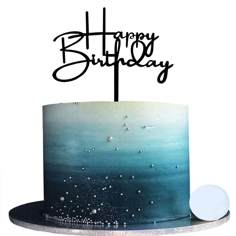 RASSLISA 10 Decoraciones de Acrílico para Tartas de Feliz Cumpleaños,