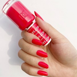 DND Gel Polish Set - 1 each of Red Gel Polish and Red Nail Polish, 758 Electric Night, 0.5 Fl Oz