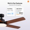 Fanbliss 52 Inch Ceiling Fans with Lights and Remote, Modern