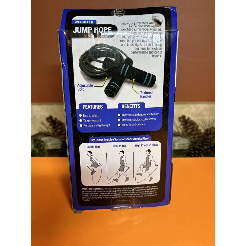 PRO STRENGTH NIB Pro Strength Weighted Adjustable Jump Rope Tangle-Free
