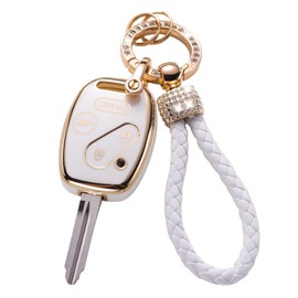 Gematay for Honda Key Fob Cover with Keychain Lanyard, Key Fob Protector Compatible with Honda 2003-2012 Accord / 2006-2013 Civic EX / 2009-2015 Pilot /2005-2006 CR-V Smart Key Case Holder