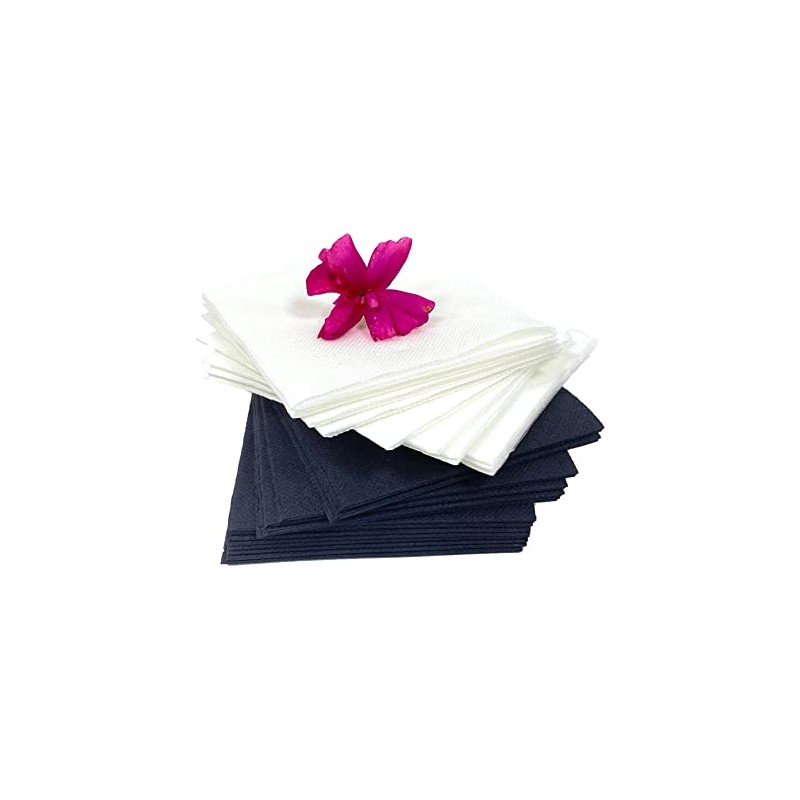 CANAPE KING Disposable Napkins Black - 100Pcs 2 Ply Ultra
