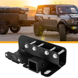 HIBRONGO Trailer Hitch Receiver 2" Trailer Tractor Compatible with 2021 2022 Ford Bronco Tow Hitch Heavy Duty Tractor Accessories Rear Tow Hook Connector