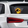 T-Rex Dinosaur Amber Vinyl Decal 2-Pack - Waterproof 3D Car