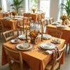 sancua Thanksgiving Square Tablecloths 85x85 Inch Bronze, 2 Pack -