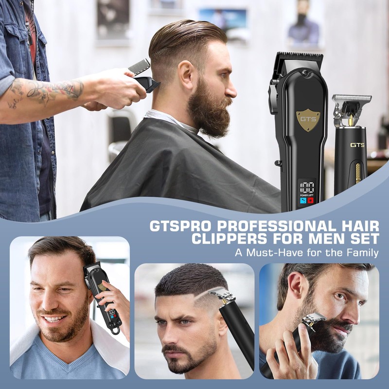 GTSPro Hair Clippers for Men, Clippers and Trimmers Set, Barber
