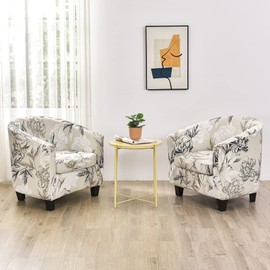 Meigeh Armchair Cover for Tub Chair 2-Piece Armchair Cover Armchair Cover Armchair Cover with Cushion Cover for Tullsta Armchair Throw Cocktail Chair Slipcovers