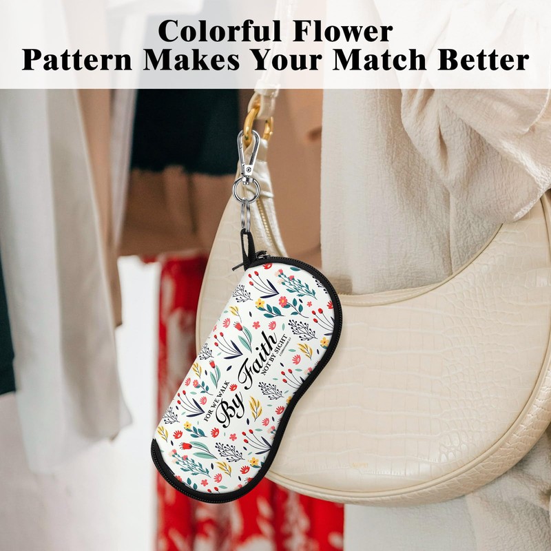 MoKo Glasses Case - [Ultra Lightweight] Woven Sunglasses Bag with