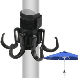Hayaww Haken Für Strandschirme,Strand Regenschirm hängender Haken,Rutschfester Regenschirm Haken,Mit 6 Abnehmbaren Haken für Tücher Hüte Kleidung Kamera Sonnenbrille Strand Camping-Reisen (A)