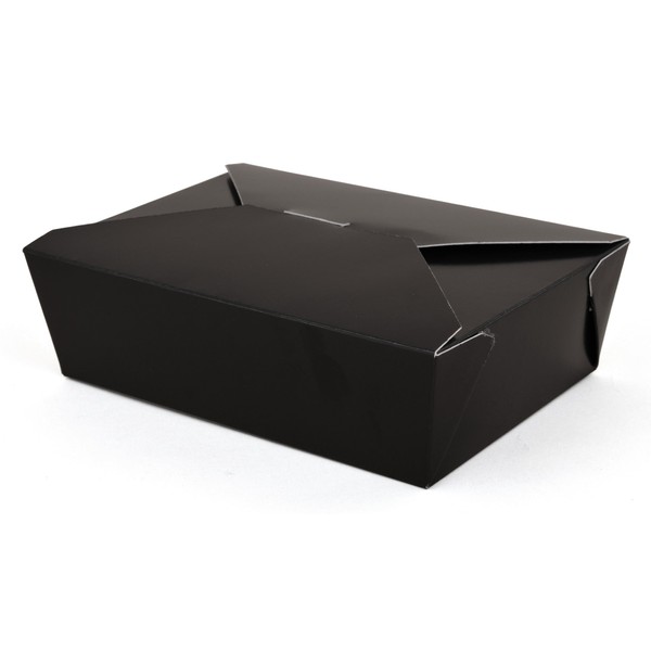 Southern Champion Tray 0783 #3 ChampPak Retro Take-Out Container, Black Paperboard with Poly Coated Inside, 7-3/4" L x 5-1/2" W x 2-1/2" H (Pack of 200)