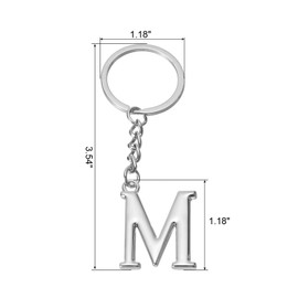[PATIKIL] Initial Letter Key Chain Letter a Keychain DIY Pendant Decoration, M