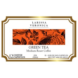 Green Tea Medium Roast Coffee (Single Serve K-Cup Pods) (Gourmet, Naturally Flavored, Whole Coffee Beans) (12 pods, ZIN: 572952) - 3 Pack