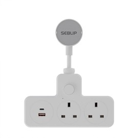 SEBLIP Power Socket Expansion, Socket with USB, Independent Switch, Universal Power Board and Expansion Board, Suitable for Multi Scenario Use (2-Position Socket with USB)